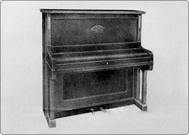 河合小市（カワイ創業者）が開発したピアノアクションを搭載した初期のピアノ。